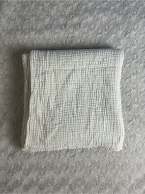 Child of Mine By Carter's Cream Baby Swaddle Blanket Muslin Off White Cotton